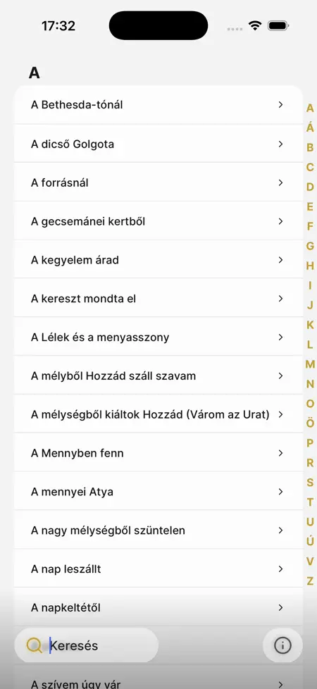 Dicsőítő Dalok dalkereső képernyőkép